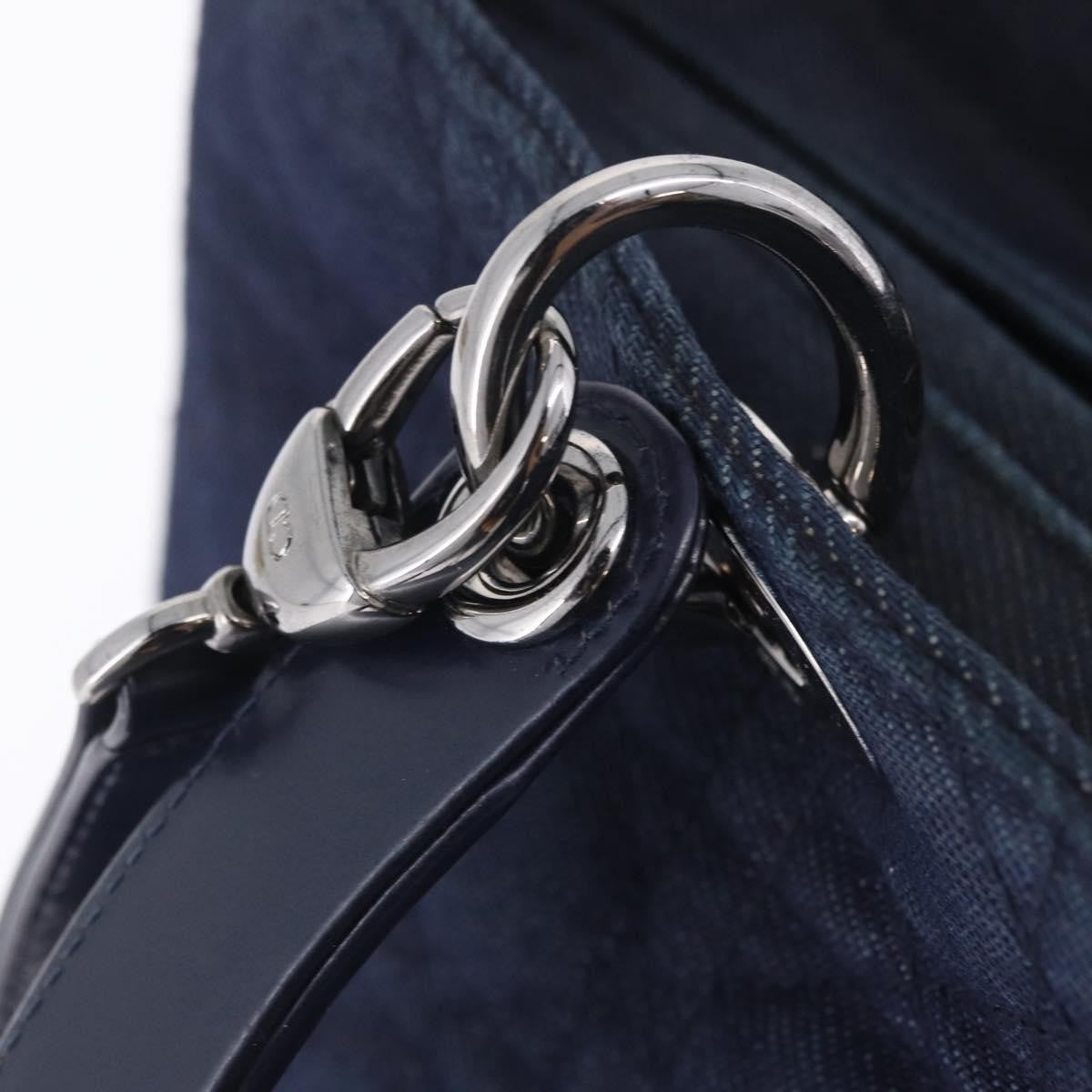 Christian Dior Lady Dior Denim Blue Denim_Jeans Handbag (Pre-Owned)