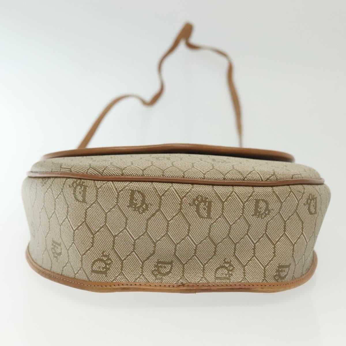Christian Dior Vintage Honeycomb Canvas Beige Canvas Bag (Pre-Owned)