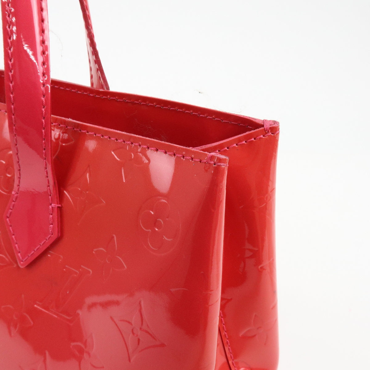 Louis Vuitton Wilshire Monogram Vernis Pink Patent_Leather Handbag (Pre-Owned)