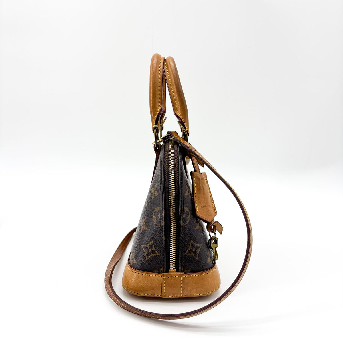 Louis Vuitton Alma Monogram Canvas Brown Canvas Handbag (Pre-Owned)