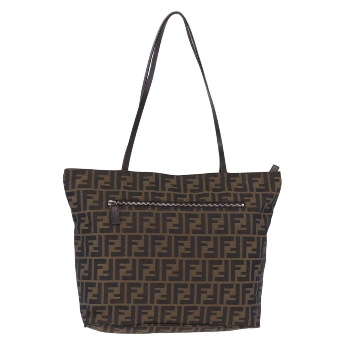 Fendi Zucca Canvas Brown Canvas Tote Bag Bag (Pre-Owned)