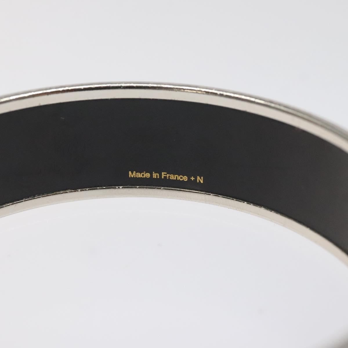 Hermes Caleche Bangle Enamel Blue Metal Bracelet Jewelry (Pre-Owned)