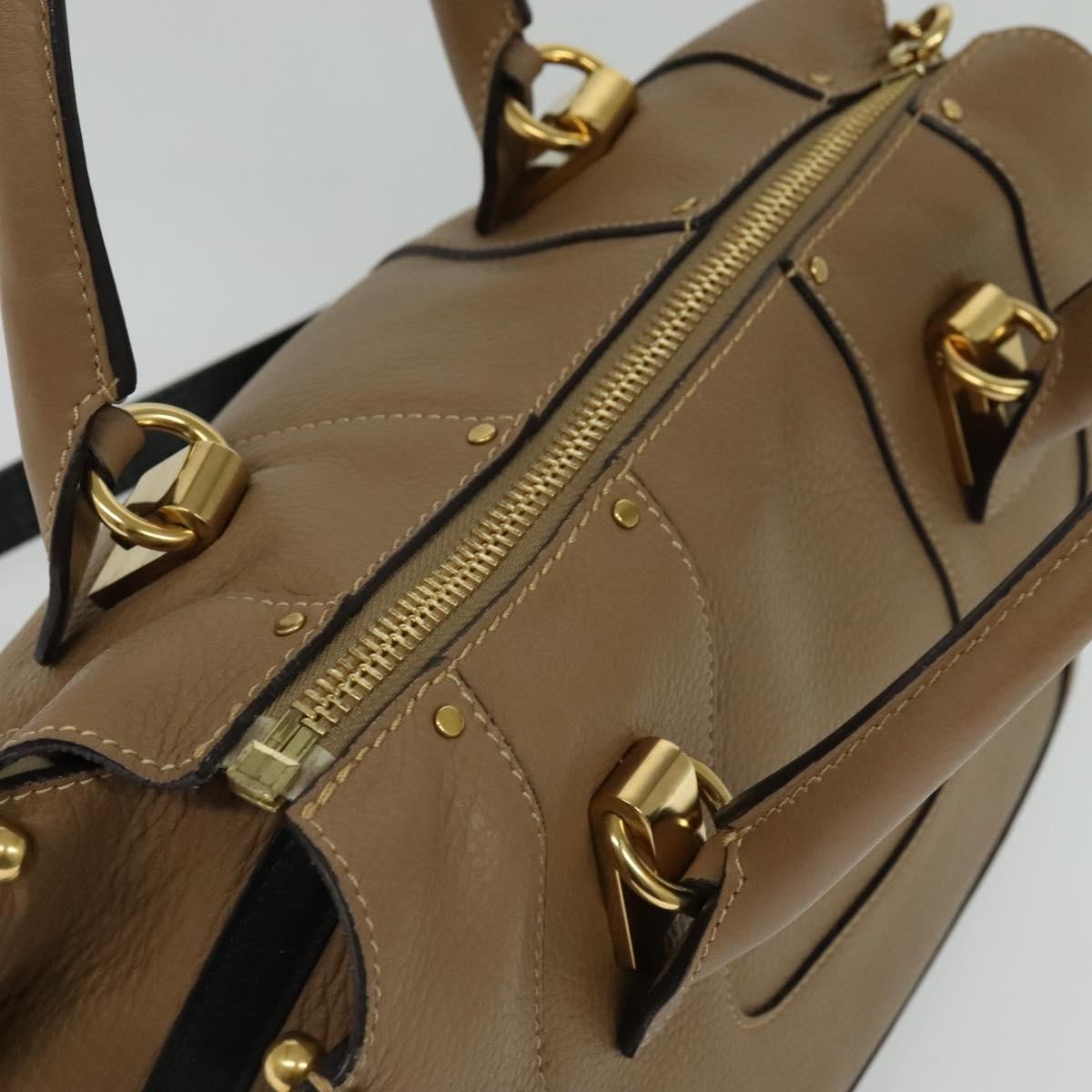 Chloe Hailey Leather Beige Leather Bag (Pre-Owned)