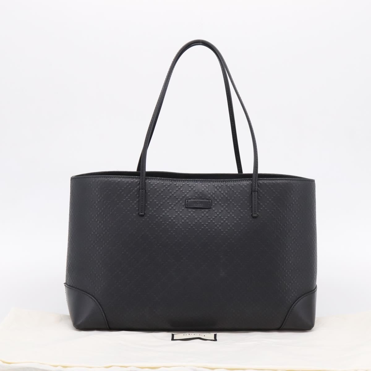 Gucci Bright Diamante Leather Black Leather Tote Bag Bag (Pre-Owned)