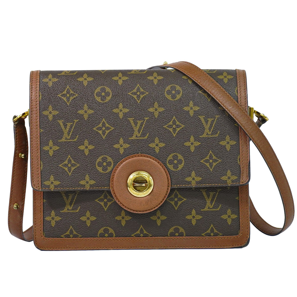 Louis Vuitton Raspail Monogram Canvas Brown Canvas Handbag (Pre-Owned)