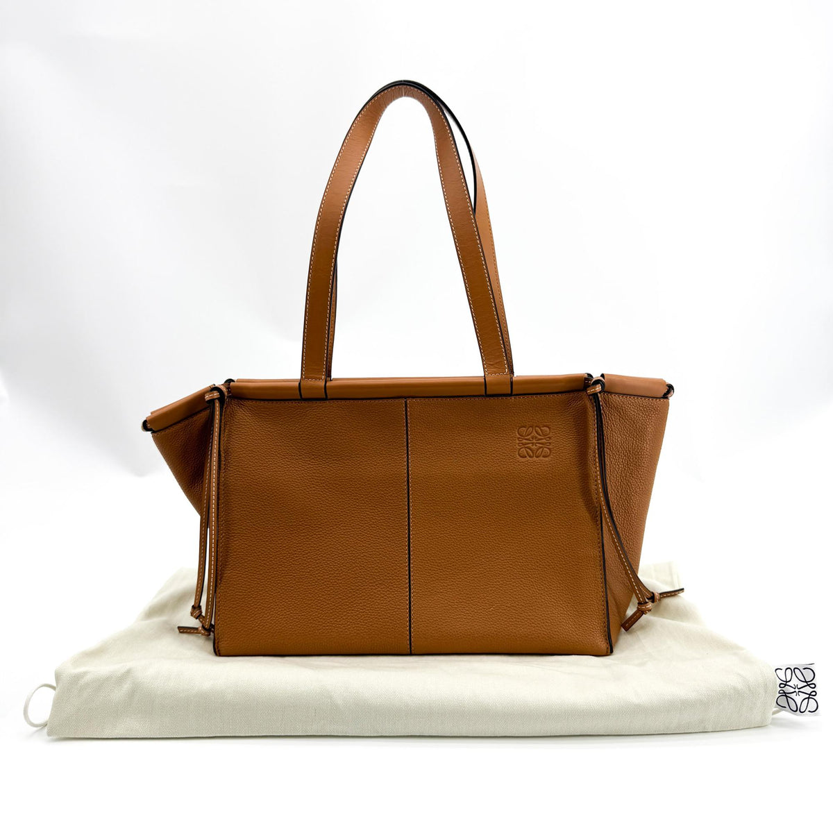 Loewe Cushion Leather Brown Leather Tote Bag Bag (Pre-Owned)