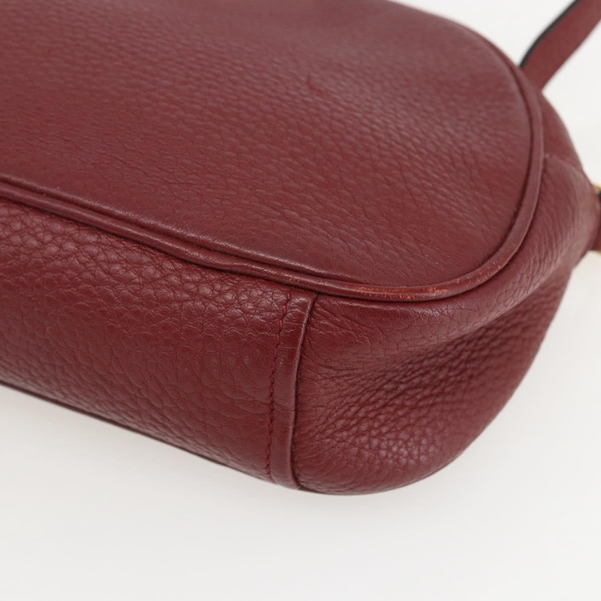 Prada Dual Strap Vitello Daino Burgundy Leather Shoulder Bag Bag (Pre-Owned)