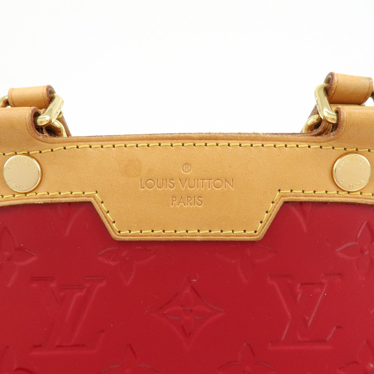 Louis Vuitton Brea Monogram Vernis Red Leather Handbag (Pre-Owned)