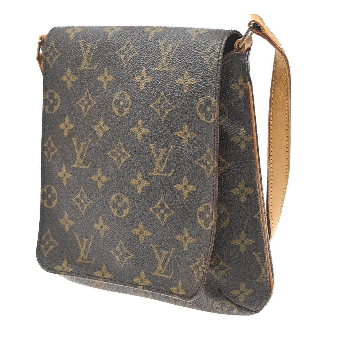 Louis Vuitton Musette Salsa Monogram Canvas Brown Leather Shoulder Bag Bag (Pre-Owned)