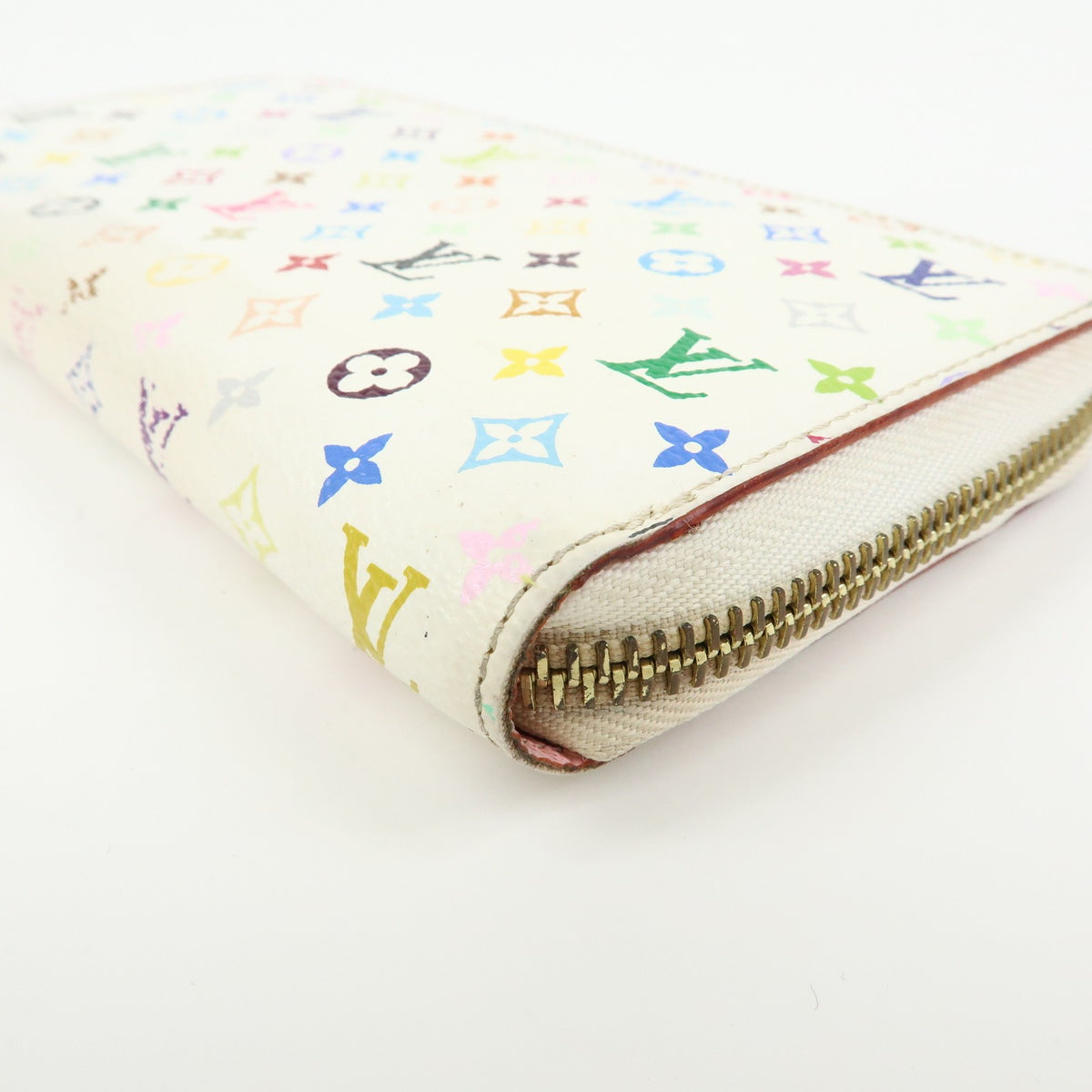Louis Vuitton Zippy Monogram Multicolor White Canvas Wallets Accessory (Pre-Owned)