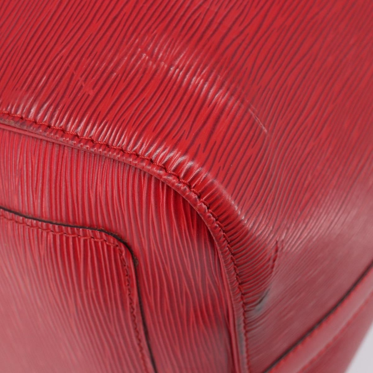 Louis Vuitton Keepall Epi Leather Red Leather Travel Bag Bag (Pre-Owned)