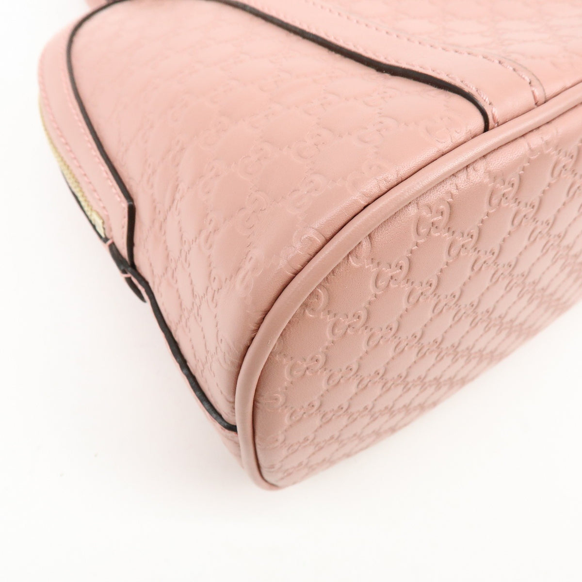 Gucci Gg Charm Convertible Dome Satchel Guccissima Leather Pink Leather Handbag (Pre-Owned)