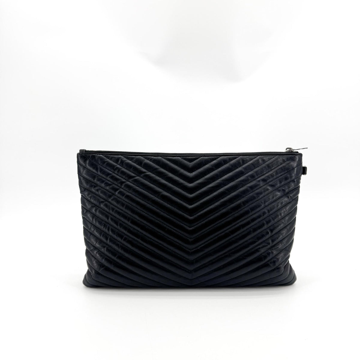 Saint Laurent Classic Monogram Clutch Leather Black Leather Clutche & Pouche Bag (Pre-Owned)