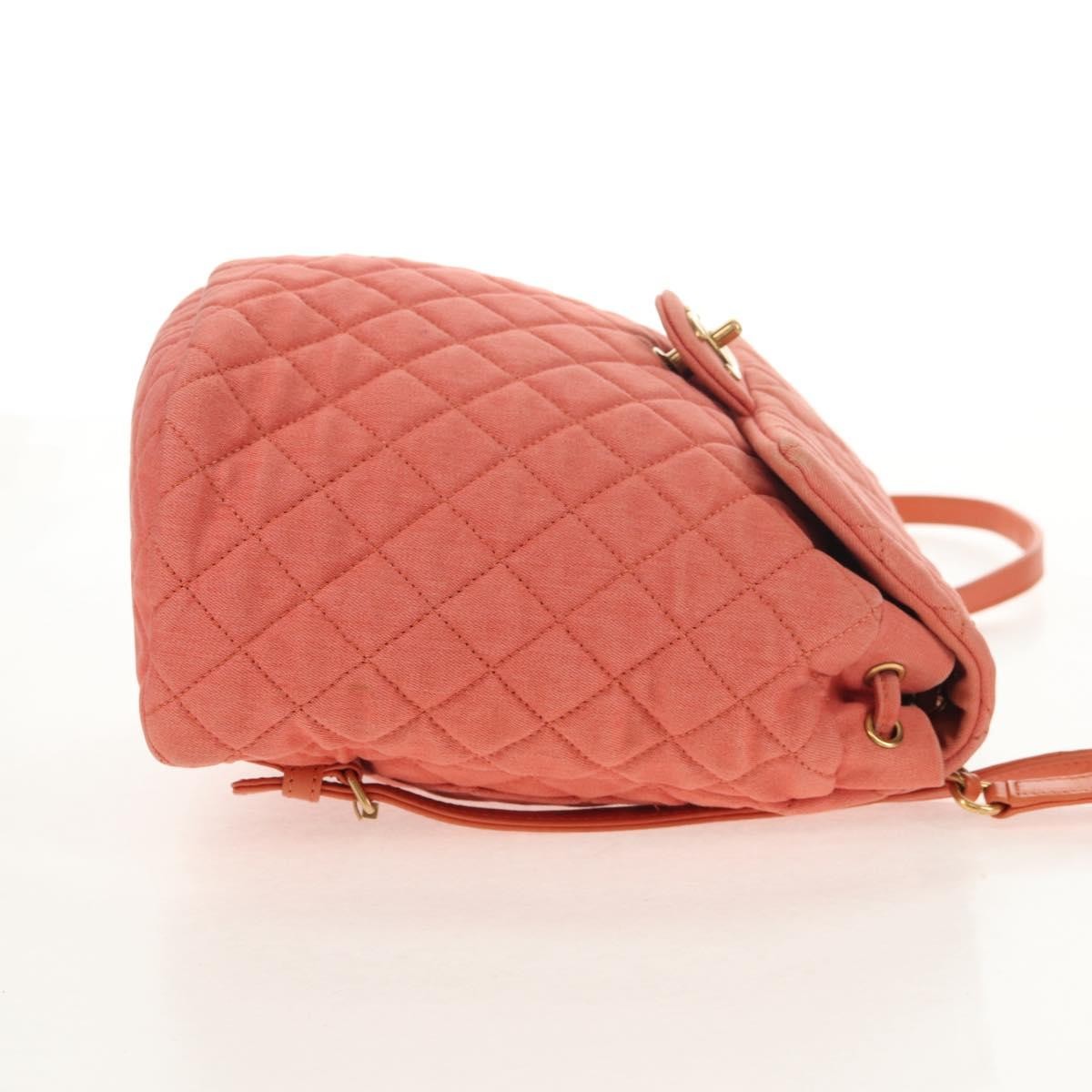 Chanel Vintage Flap Denim Pink Denim_Jeans Backpack Bag (Pre-Owned)