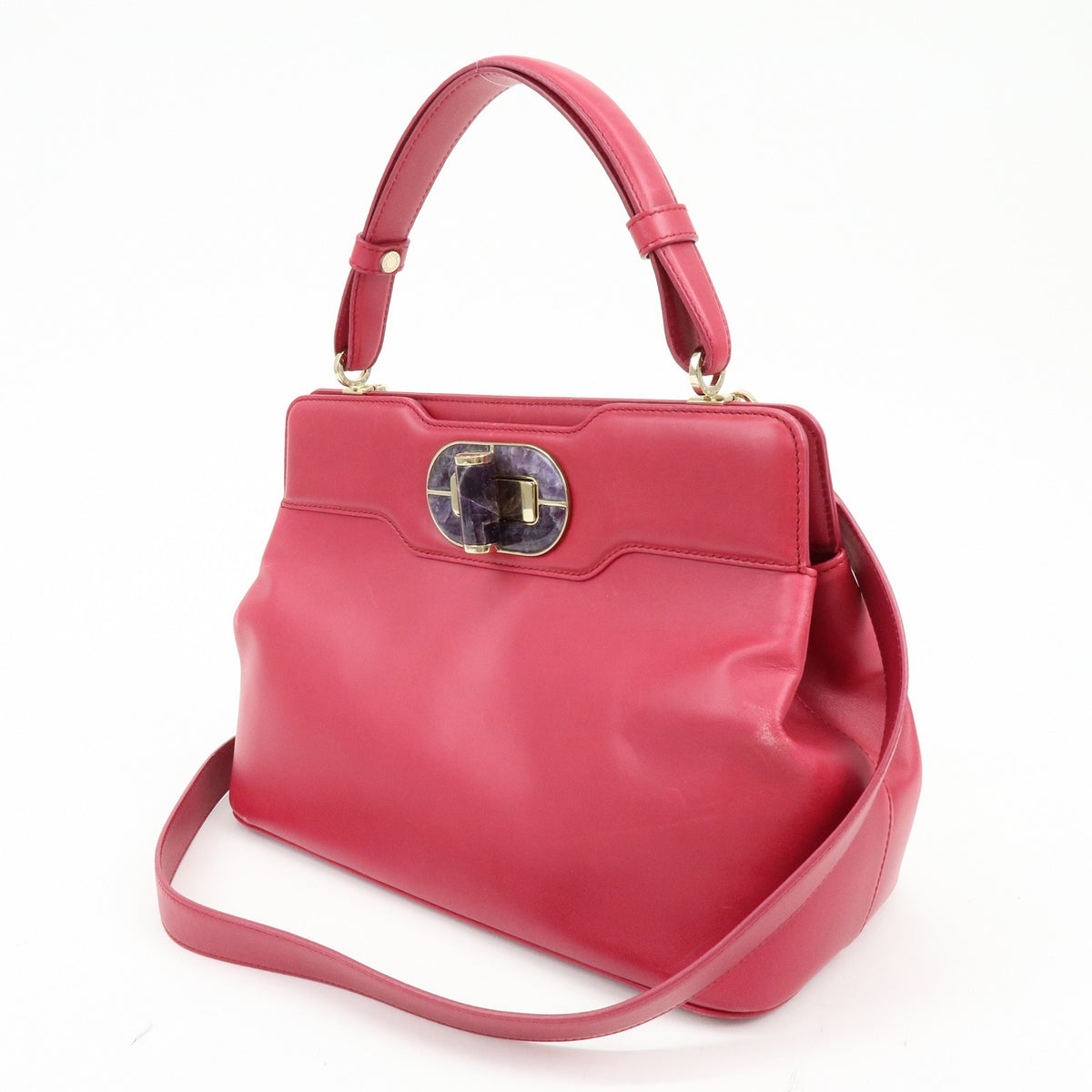 Bvlgari Isabella Rossellini Leather Pink Leather Handbag (Pre-Owned)