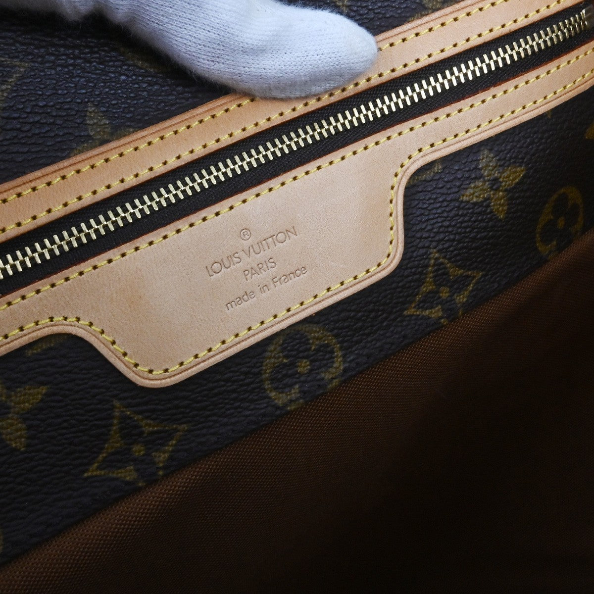 Louis Vuitton Shopping Sac Monogram Canvas Brown Canvas Tote Bag Bag (Pre-Owned)