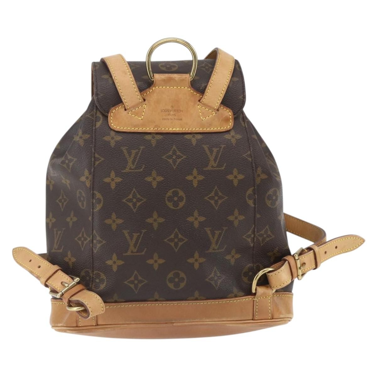 Louis Vuitton Vintage Montsouris Monogram Canvas Brown Canvas Backpack Bag (Pre-Owned)