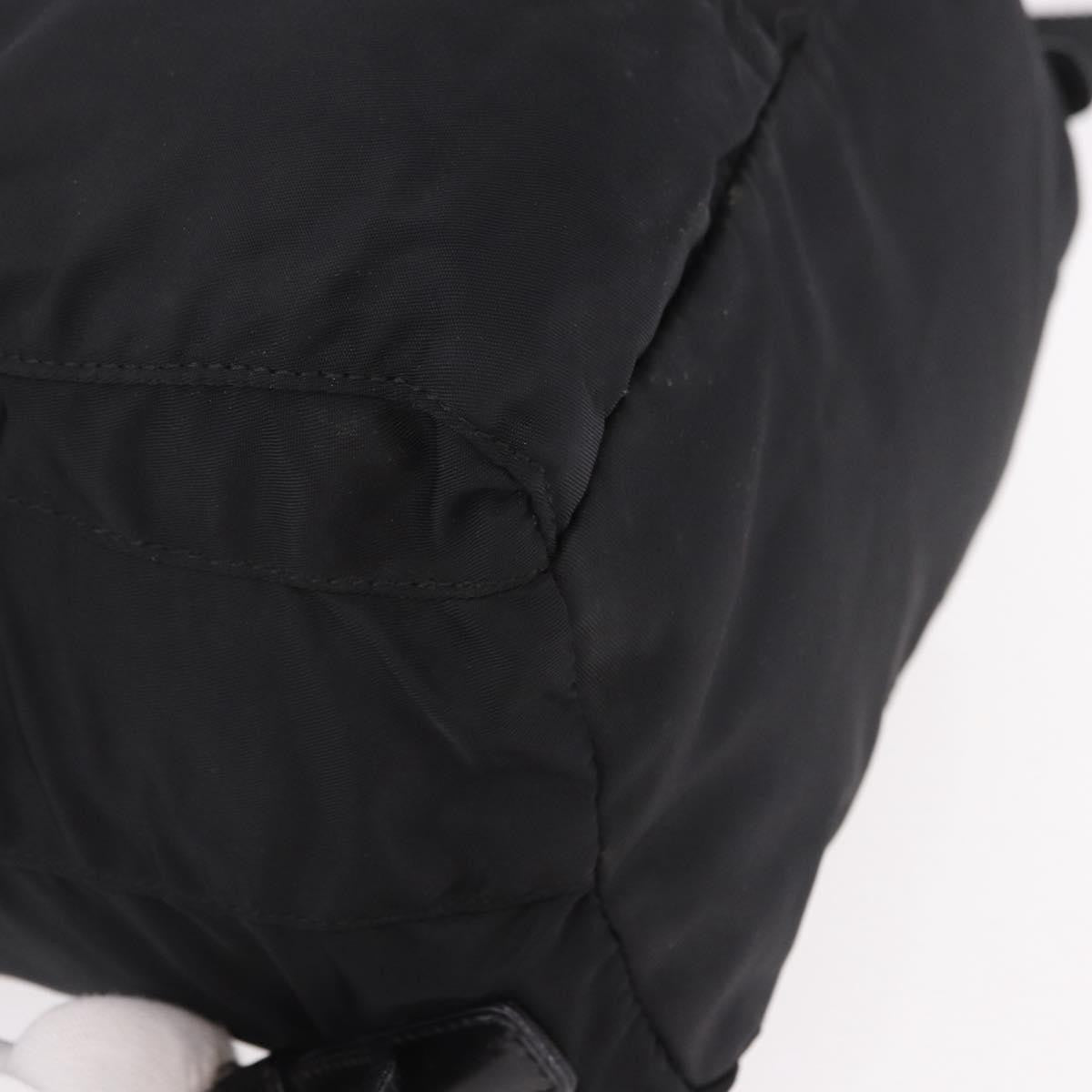 Prada Double Front Pocket Tessuto Black Nylon Backpack Bag (Pre-Owned)