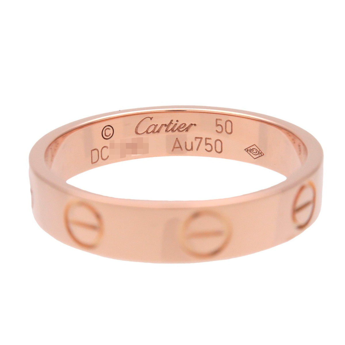 Cartier Love Wedding Band 18K Rose Gold Gold Rose_Gold Ring Jewelry (Pre-Owned)