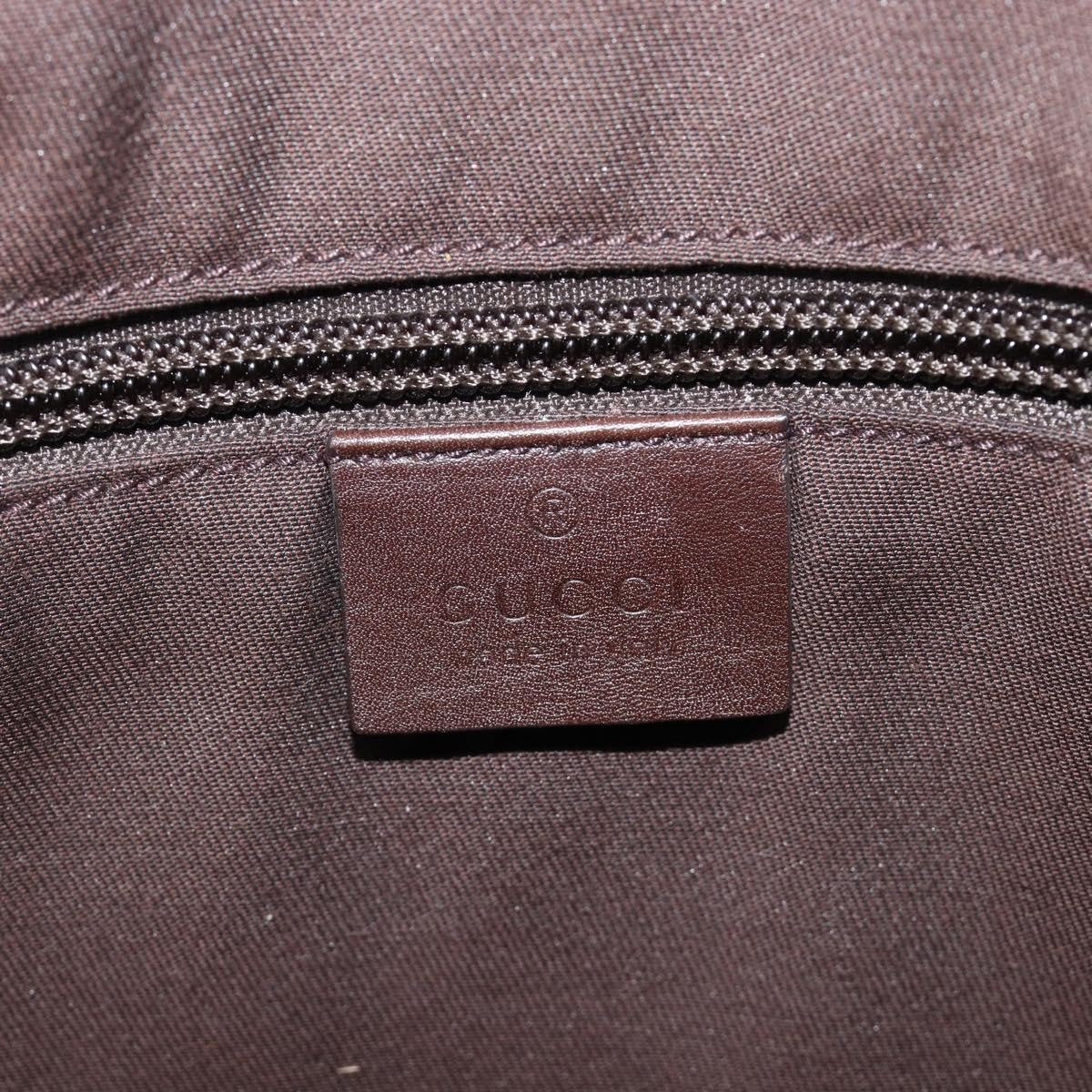 Gucci Zip Messenger Gg Canvas With Perforated Leather Beige Canvas Handbag (Pre-Owned)