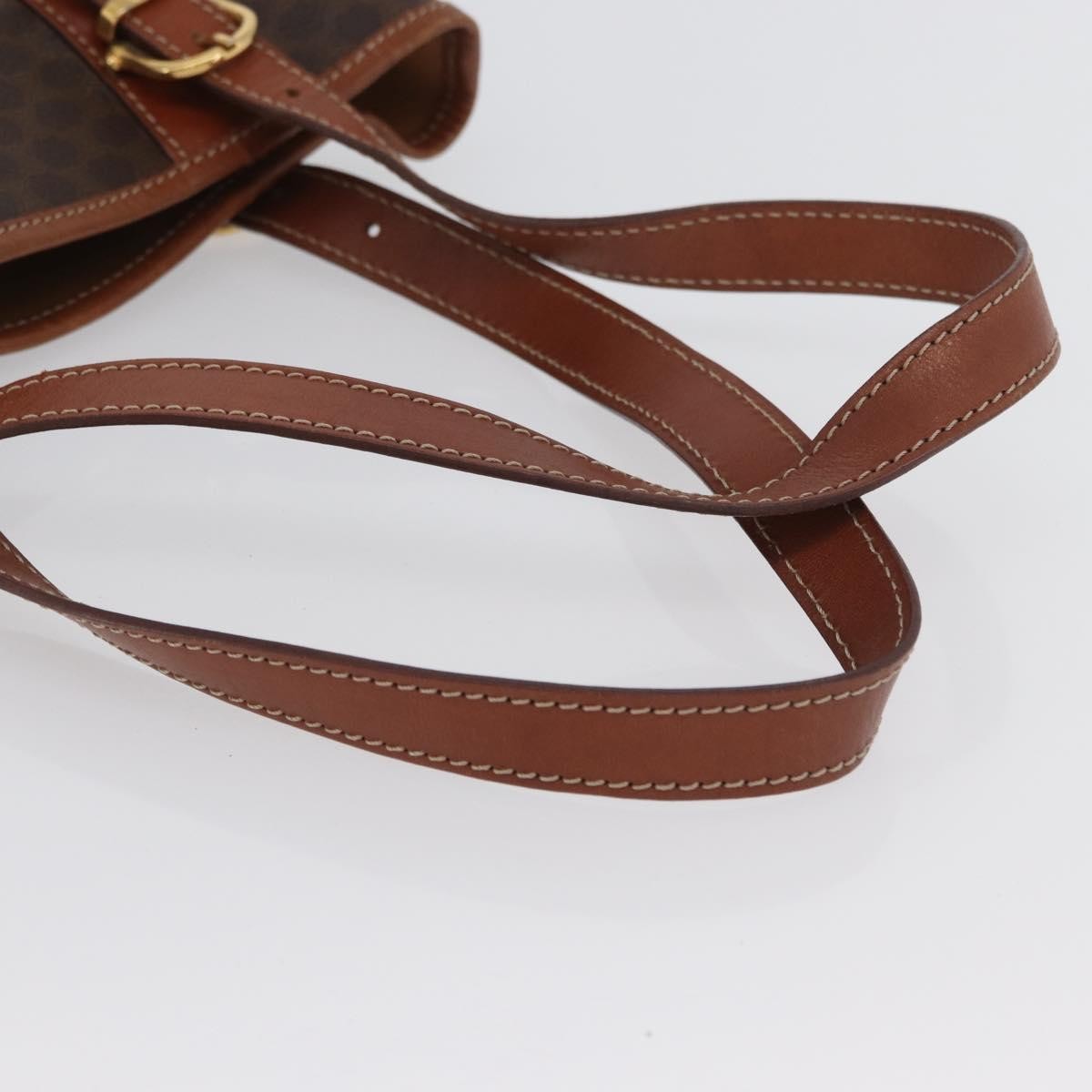 Celine Vintage Macadam Canvas And Leather Brown Canvas Tote Bag Bag (Pre-Owned)