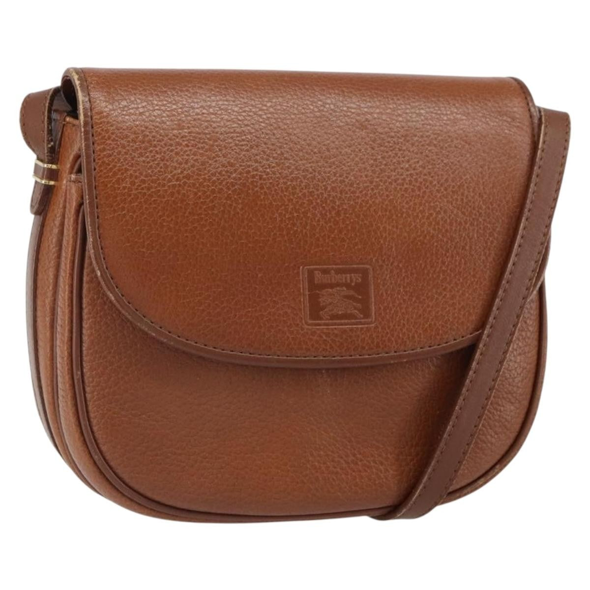 Burberry Vintage Leather Brown Leather Shoulder Bag Bag (Pre-Owned)