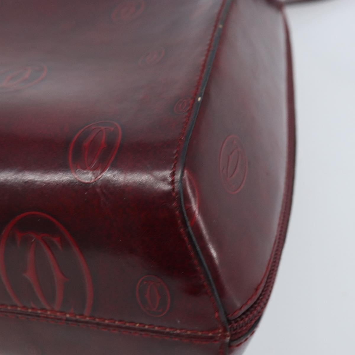 Cartier Happy Birthday Patent Leather Burgundy Patent_Leather Backpack Bag (Pre-Owned)