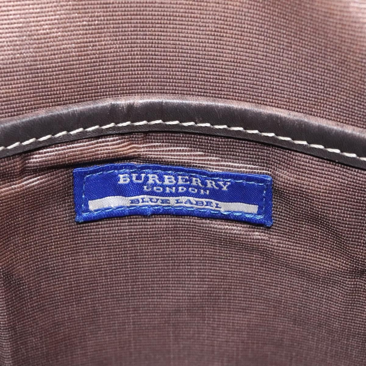 Burberry Nova Check Blue Label Nylon Gray Nylon Shoulder Bag Bag (Pre-Owned)