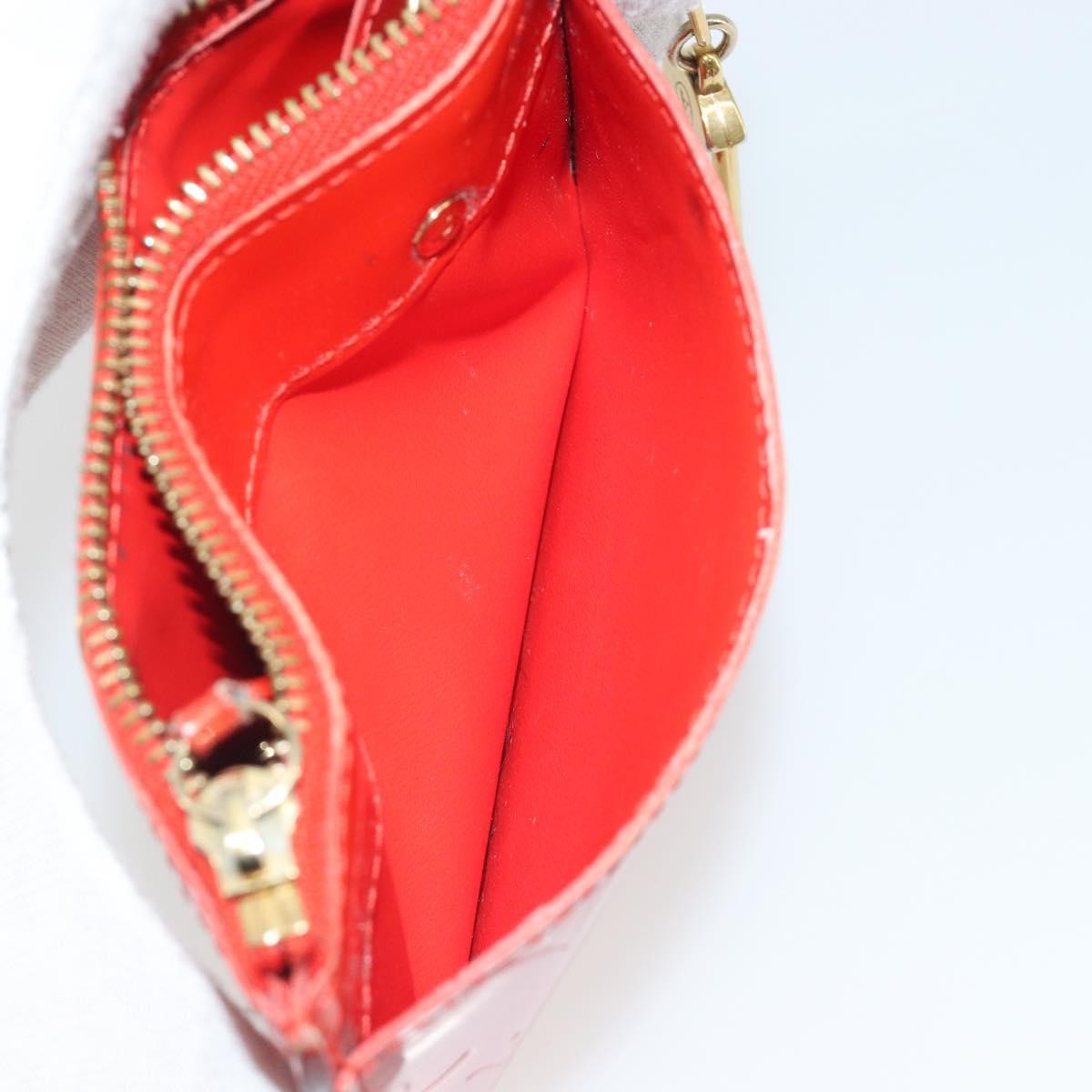 Louis Vuitton Pochette Clés Nm Monogram Vernis Patent Leather Orange Patent_Leather Wallets Accessory (Pre-Owned)