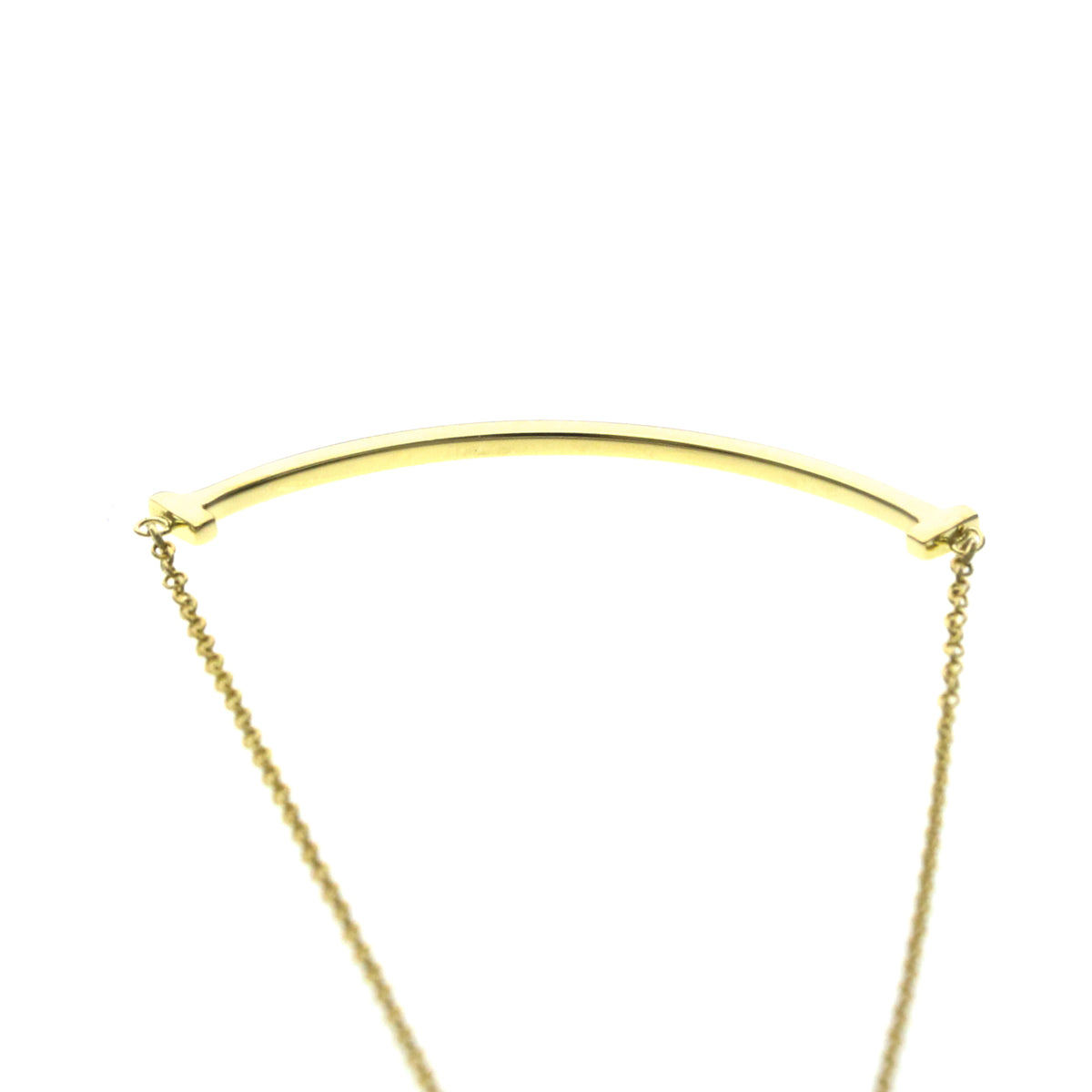 Tiffany & Co. T Smile Pendant 18K Yellow Gold Gold Yellow_Gold Necklace Jewelry (Pre-Owned)