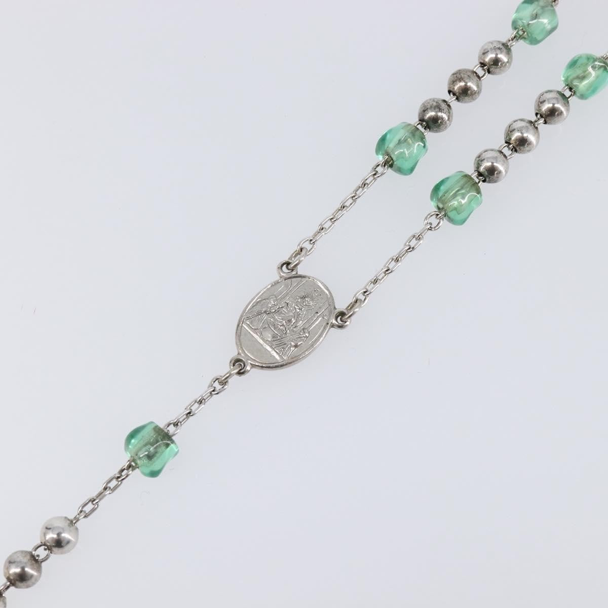 Dolce & Gabbana Cross Pendant Metal With Crystals, Enamel And Faux Pearls Silver Metal Necklace Jewelry (Pre-Owned)