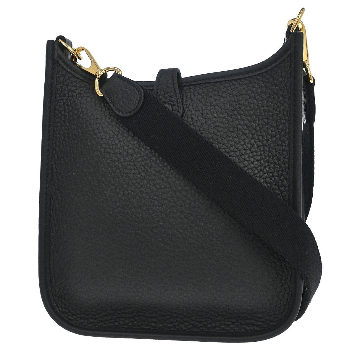 Hermes Evelyne Bag Gen Iii Clemence Black Leather Shoulder Bag Bag (Pre-Owned)