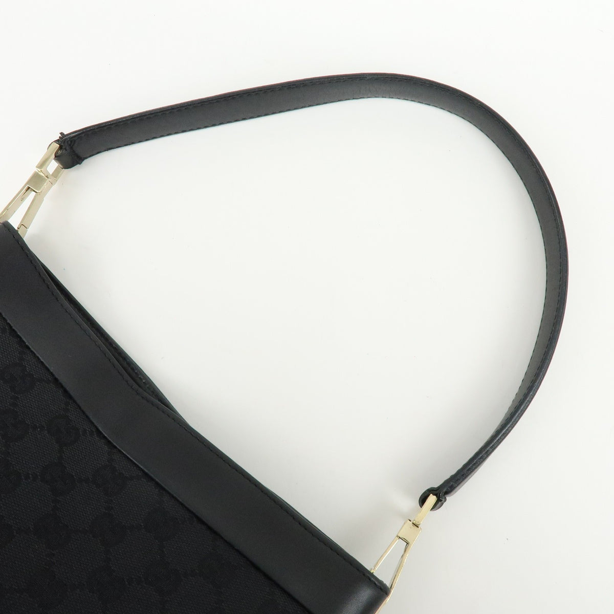 Gucci Gucci Gg Canvas North-South Tote Gg Canvas And Leather Black Canvas Tote Bag Bag (Pre-Owned)