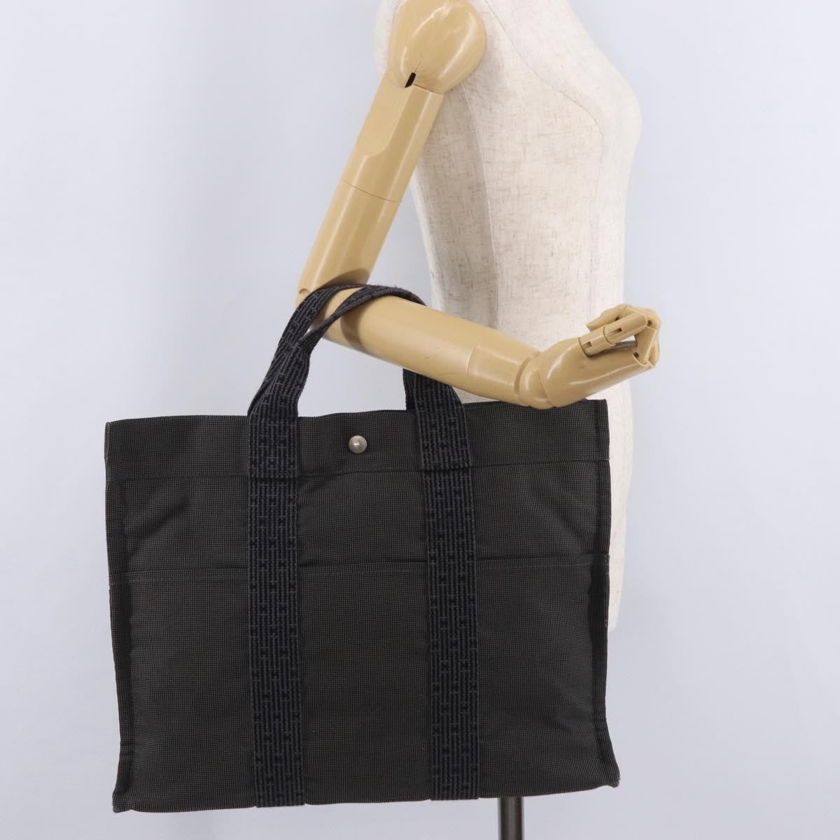 Hermes Fourre-Tout Herline Fourre-Tout Herline Gray Canvas Tote Bag Bag (Pre-Owned)