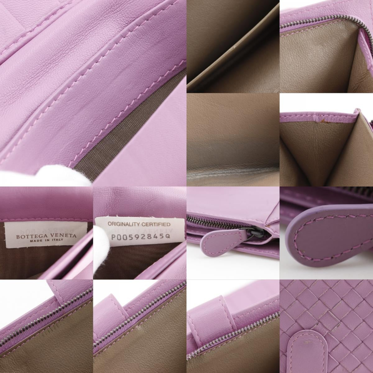 Bottega Veneta Bifold Intrecciato Nappa Pink Leather Wallets Accessory (Pre-Owned)