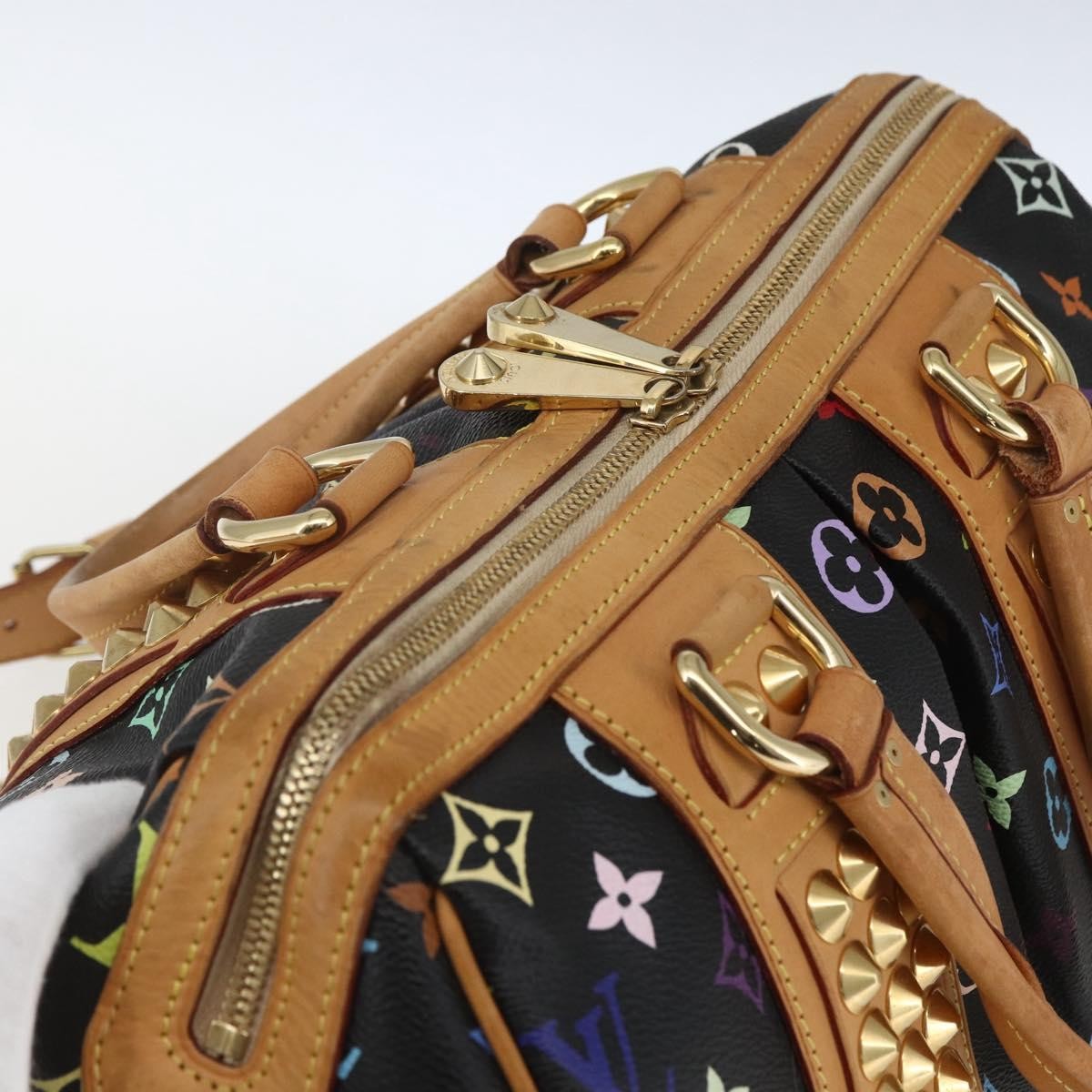 Louis Vuitton Courtney Monogram Multicolor Black Canvas Handbag (Pre-Owned)