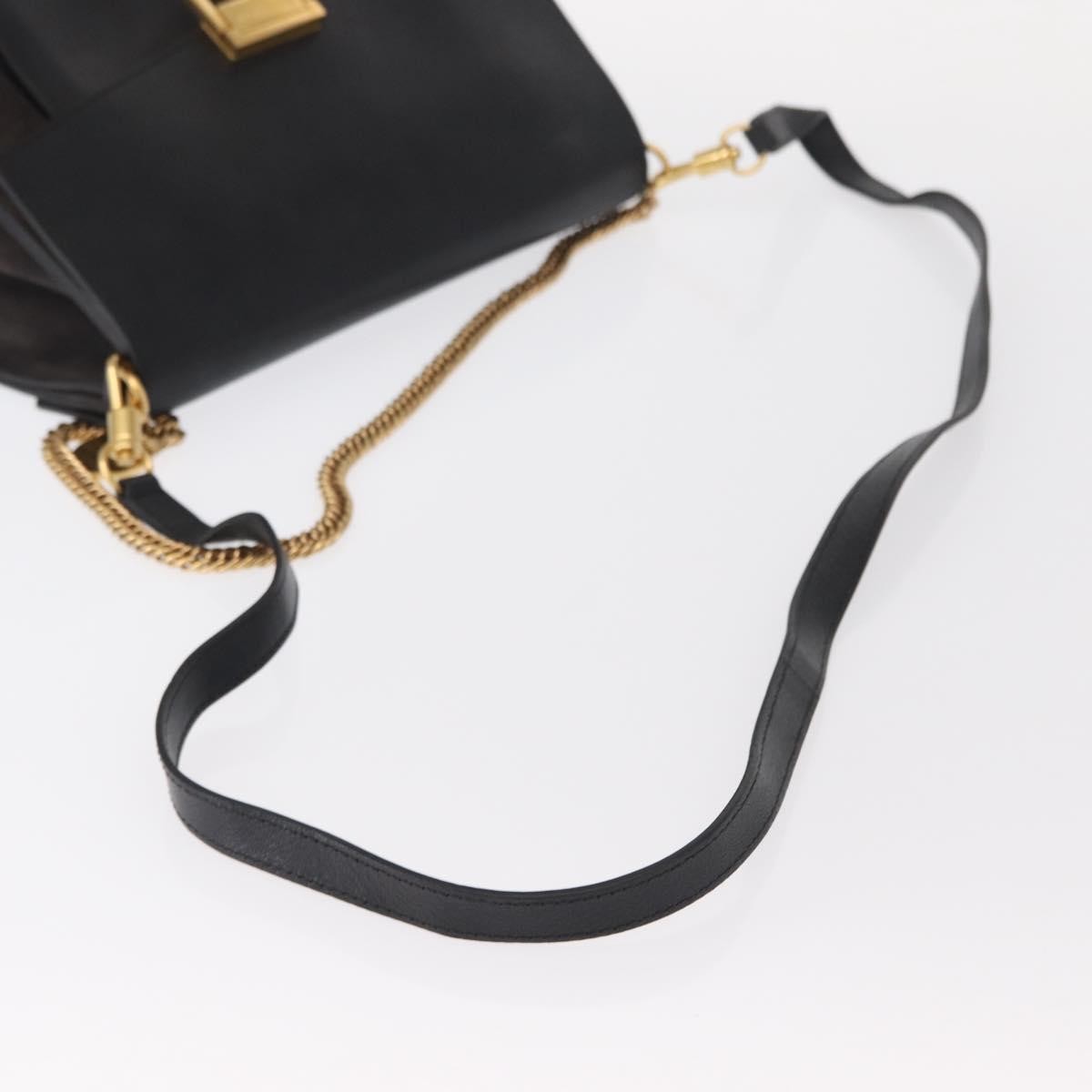 Givenchy Gv3 Flap Leather Black Leather Shoulder Bag Bag (Pre-Owned)