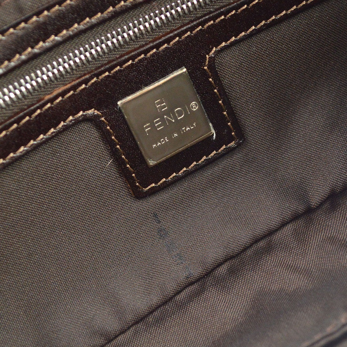 Fendi Convertible Baguette Denim Blue Denim_Jeans Handbag (Pre-Owned)