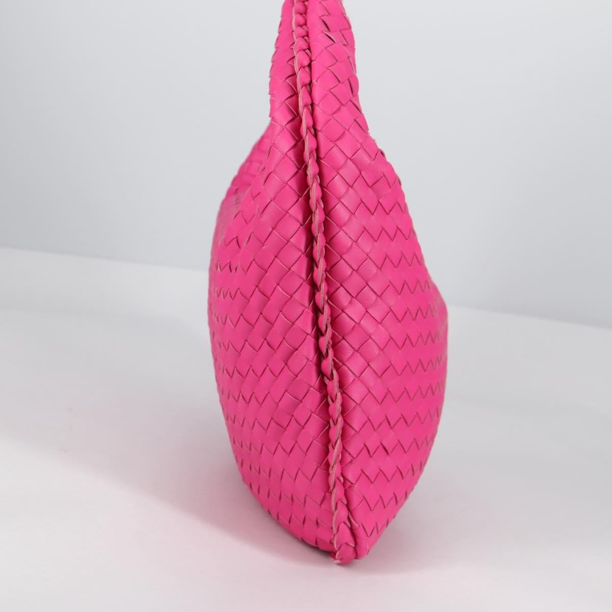 Bottega Veneta Veneta Hobo Intrecciato Nappa Pink Leather Bag (Pre-Owned)