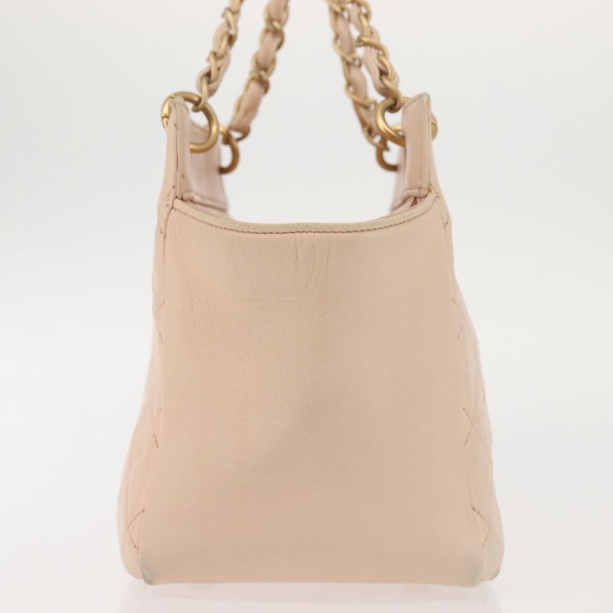 Chanel Petite Timeless Tote Quilted Calfskin Beige Leather Bag (Pre-Owned)