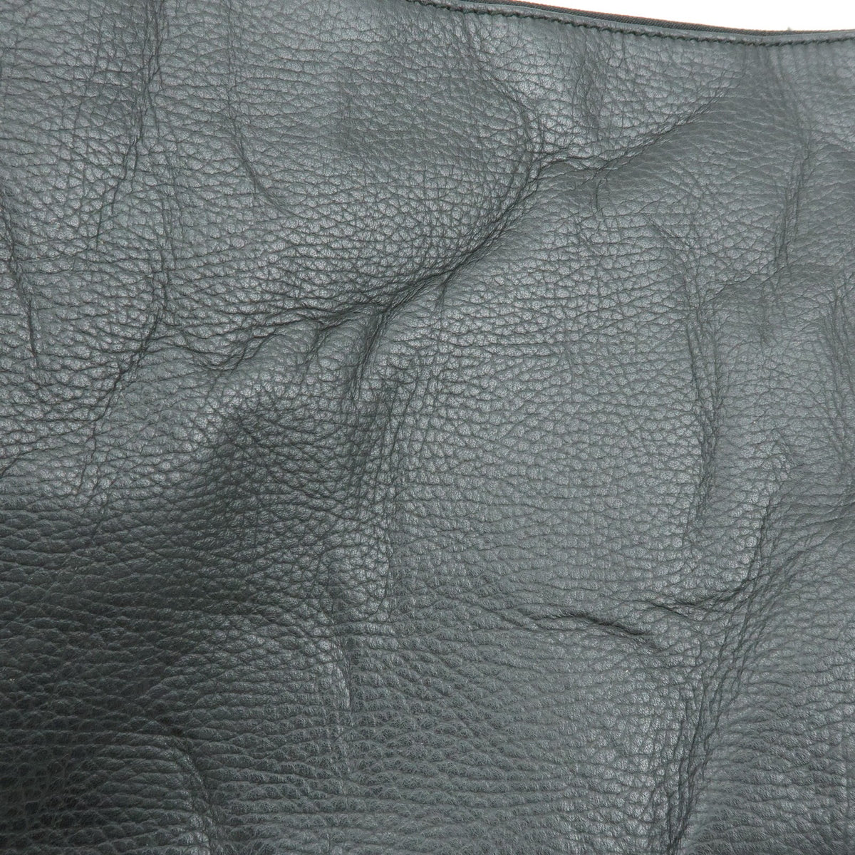 Gucci Bamboo Zip Pouch (Outlet) Leather Black Leather Clutche & Pouche Bag (Pre-Owned)