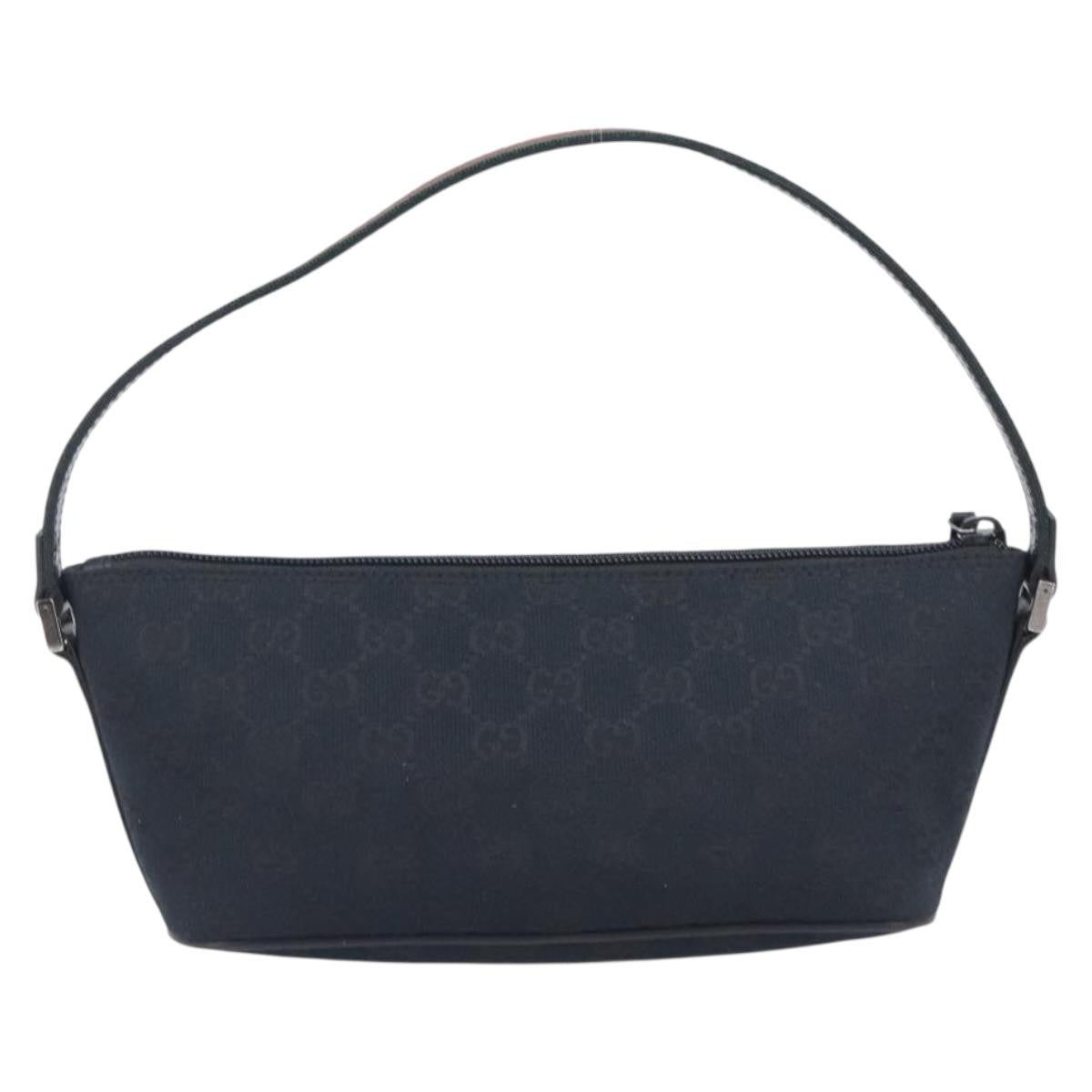 Gucci Zipped Pochette Gg Canvas Black Canvas Shoulder Bag Bag (Pre-Owned)