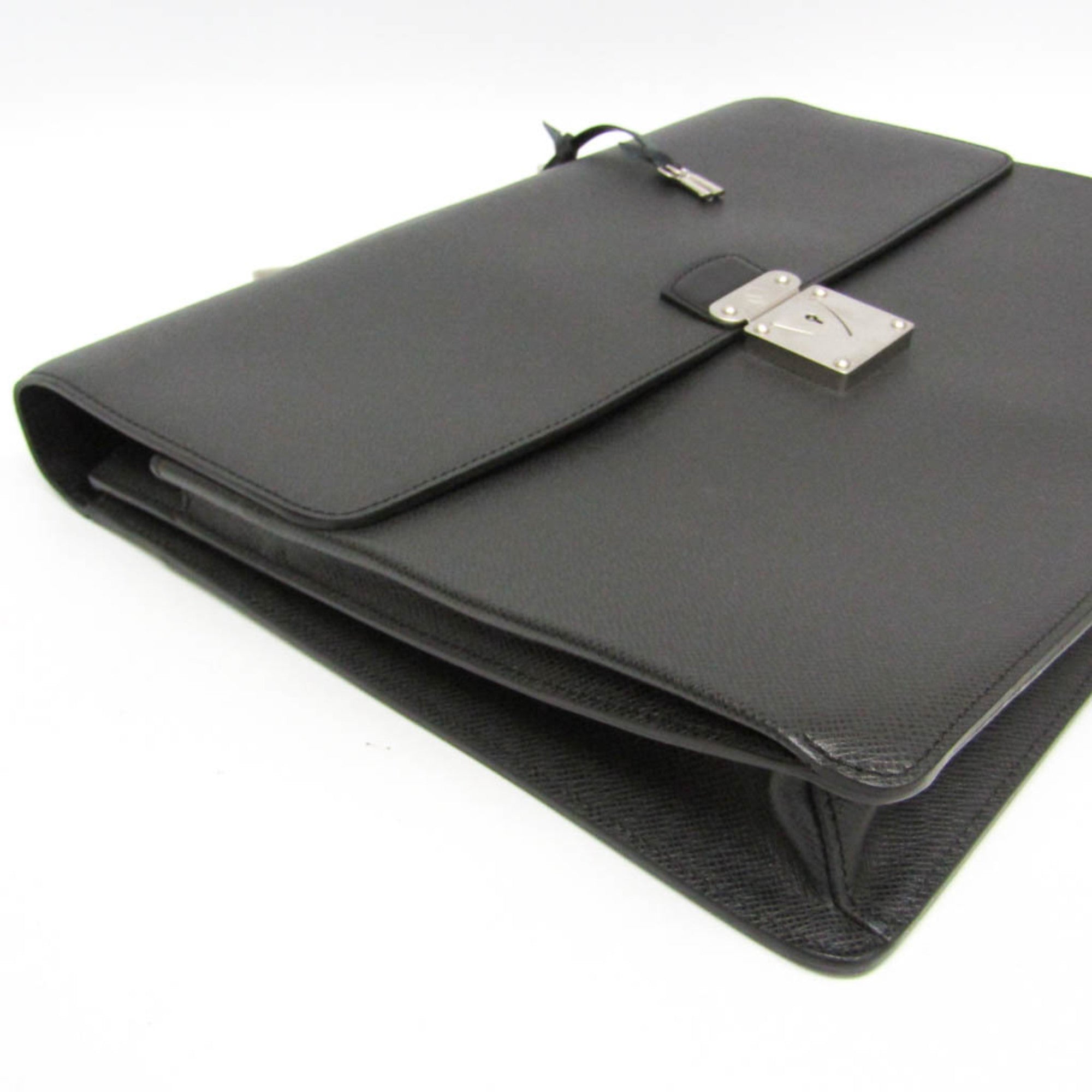 Louis Vuitton Robusto 1 Taiga Leather Black Leather Briefcase Bag (Pre-Owned)