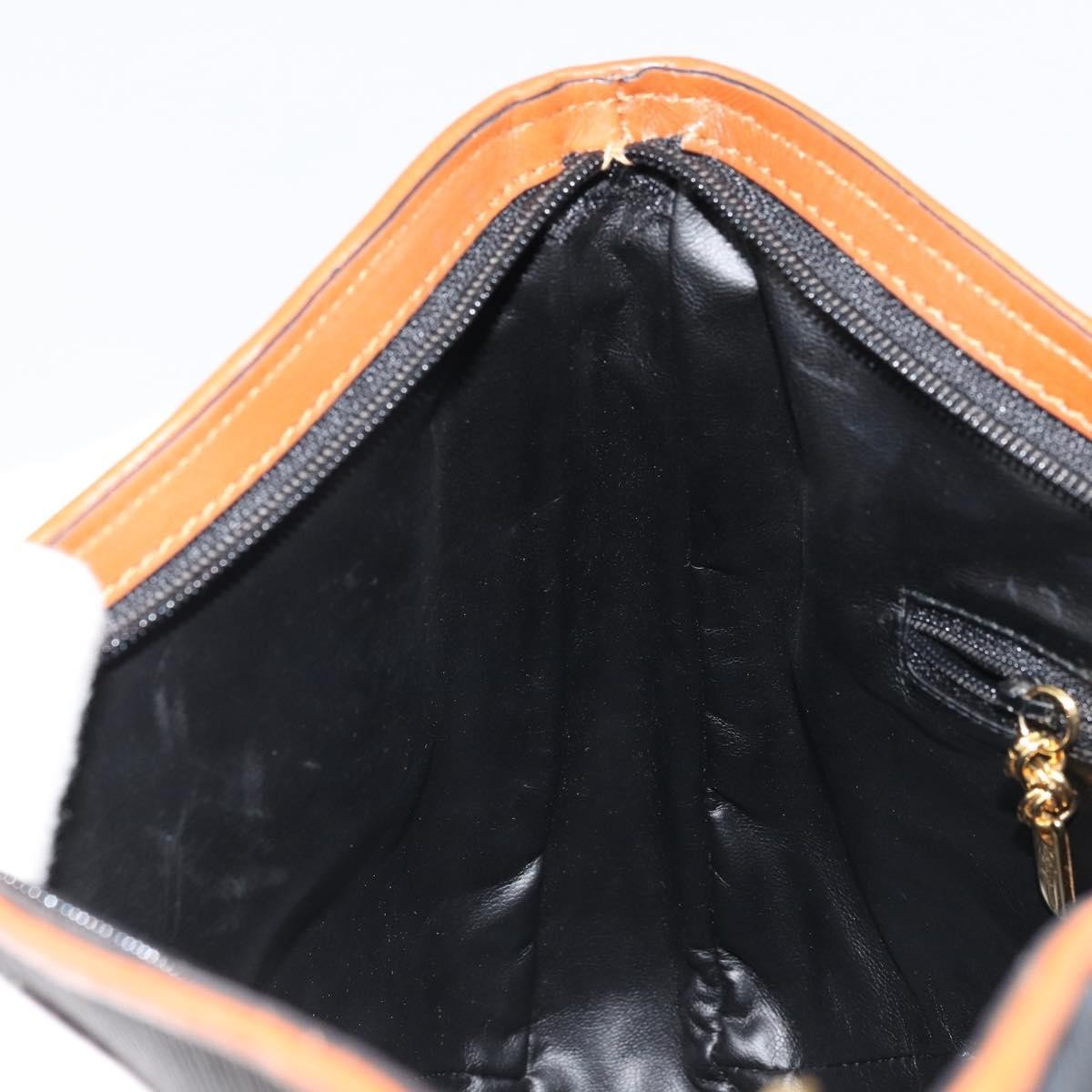 Salvatore Ferragamo Shoulder Leather Black Leather Shoulder Bag Bag (Pre-Owned)