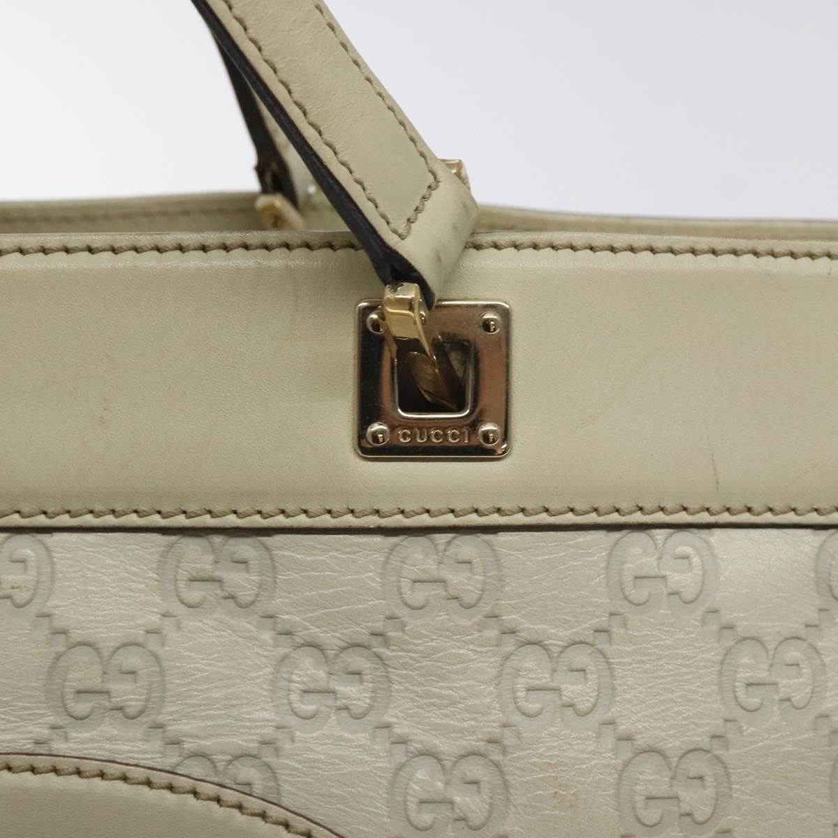 Gucci Gg Canvas Canvas White Canvas Bag (Pre-Owned)