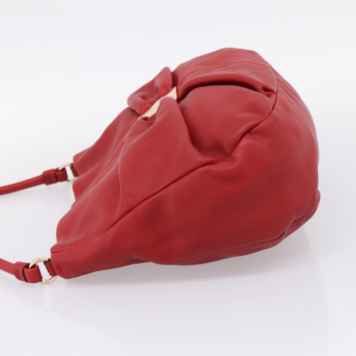 Salvatore Ferragamo Miss Vara Giusy Hobo Leather Red Leather Shoulder Bag Bag (Pre-Owned)