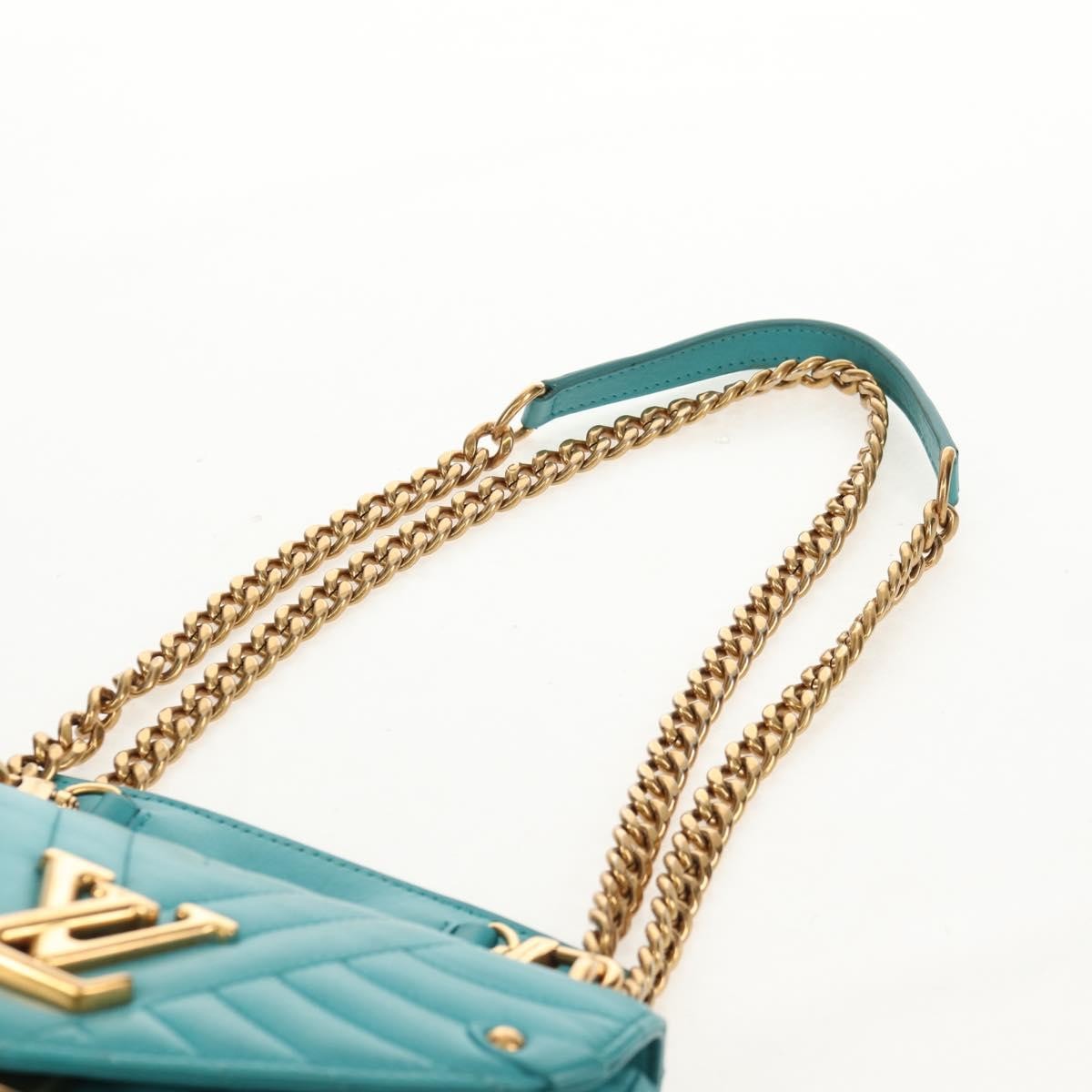 Louis Vuitton New Wave Chain Quilted Leather Blue Leather Shoulder Bag Bag (Pre-Owned)