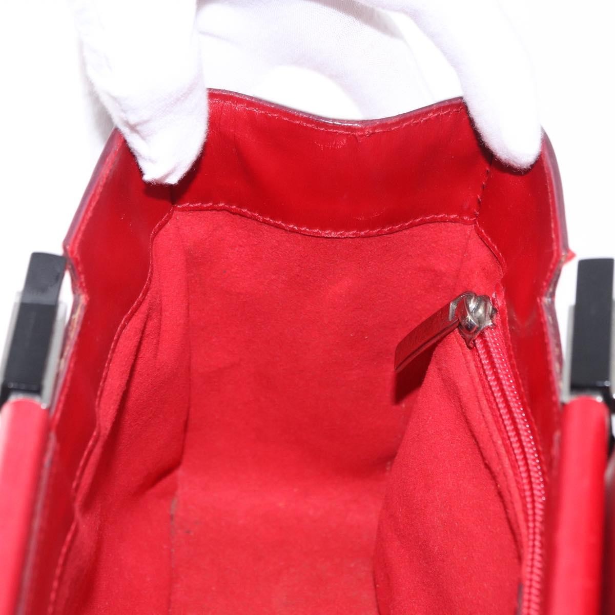 Salvatore Ferragamo Gancini Leather Red Leather Handbag (Pre-Owned)