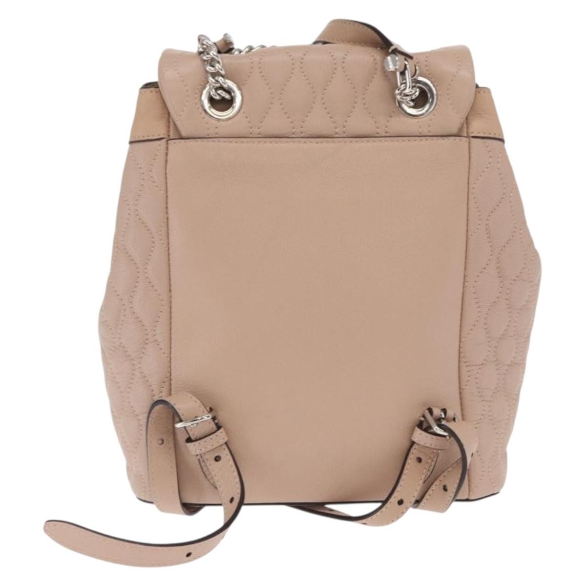 Bally Vintage Leather Pink Leather Backpack Bag (Pre-Owned)