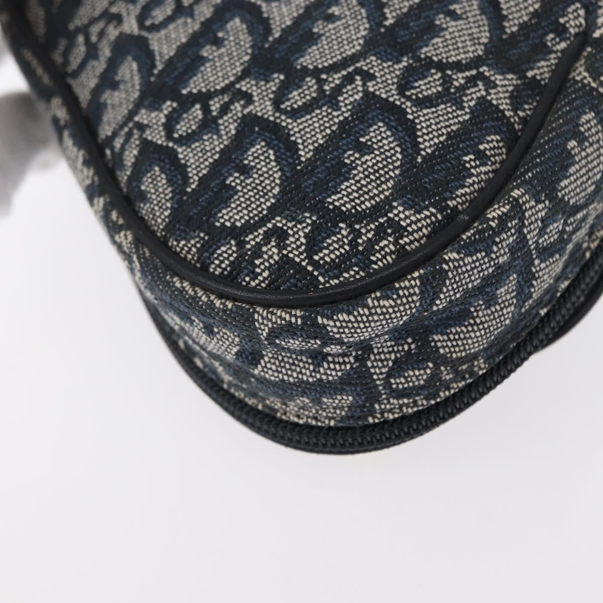 Christian Dior Saddle Zip Diorissimo Canvas Blue Canvas Clutche & Pouche Bag (Pre-Owned)